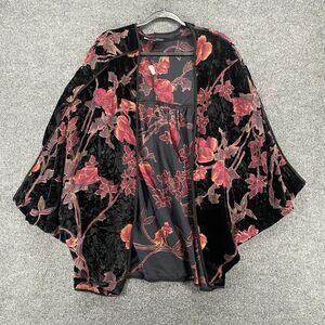 FATE by LFD Kimono Size M Velvet Burnout Floral Open Front Fairy Whimsical Goth